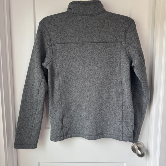 The North Face Boys LG Gray Yellow 1/2 Zip Fleece Pullover Sweatshirt Sweater - Picture 8 of 9